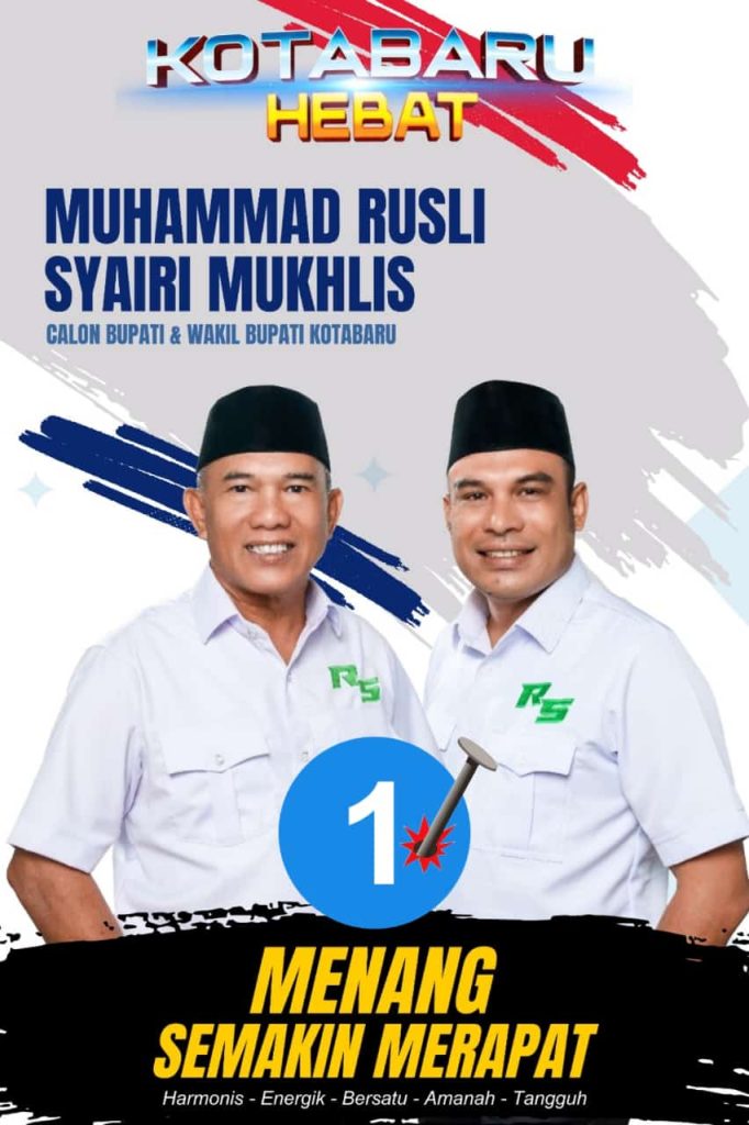 Tekad Rusli-Syairi: 7 Solusi Nyata untuk Kotabaru Maju dan Digital 1 Paslon No. Urut 1 Rusli-syairi