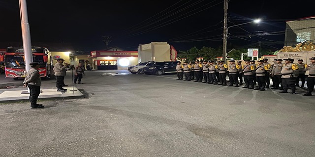 Apel pengecekan personel BKO Polda Kalsel di Polres Kotabaru, 25 November 2024