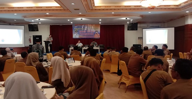 Suasana kegiatan bimbingan teknis trauma healing pascabencana yang diselenggarakan oleh BPBD Kotabaru