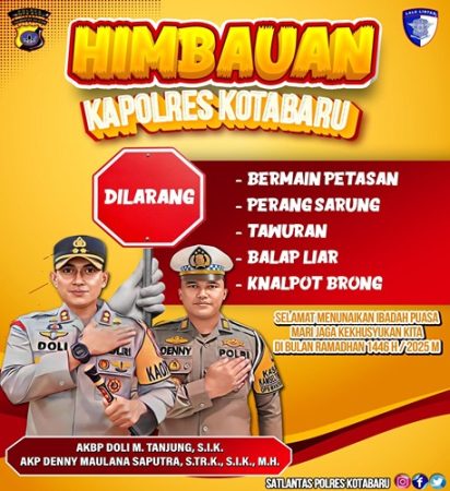 Kapolres Kotabaru Imbau Warga Jaga Keamanan Selama Ramadhan 1446 H