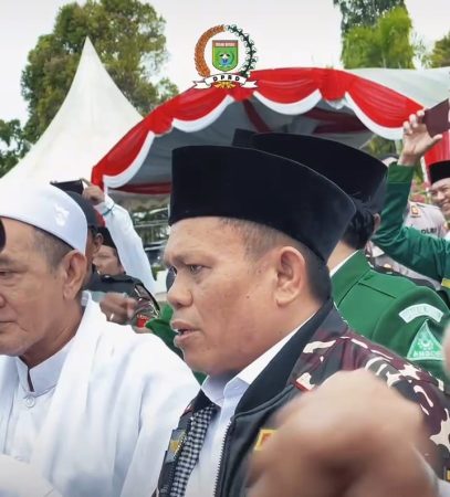 Wakil Ketua DPRD Tanah Bumbu H. Hasanuddin menghadiri Apel Akbar Harlah ke-91 Gerakan Pemuda Ansor.