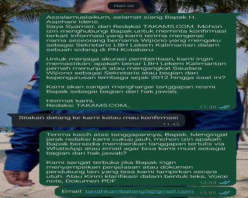 Diduga Beri Keterangan Palsu di Bawah Sumpah Sidang PN Kotabaru, Wijiono Sekjend P3HI Akan Dilaporkan Ketua Lekem 9 Screenshot 20250618 222742 11zon
