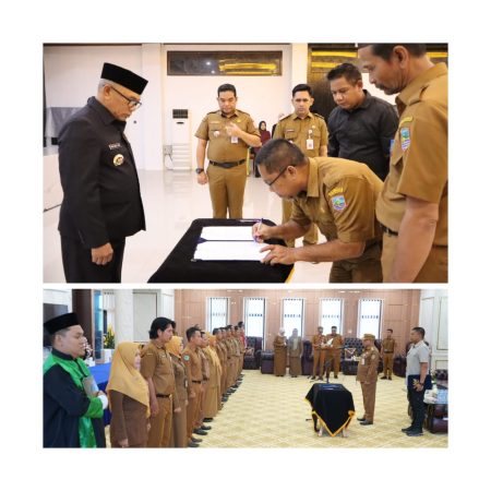 Bupati Kotabaru melantik dan mengambil sumpah pejabat administrator, pengawas, dan kepala puskesmas di lingkungan Pemkab Kotabaru.